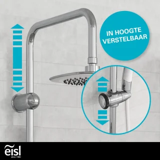 EISL DUSCHTRAUM Hoofddouche set Chroom-Wit