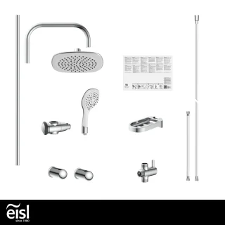 EISL DUSCHTRAUM Hoofddouche set Chroom-Wit