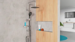 EISL DUSCHTRAUM Hoofddouche set Chroom-Zwart