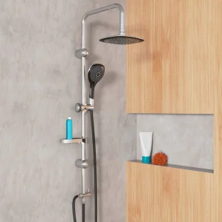 EISL DUSCHTRAUM Hoofddouche set Chroom-Zwart