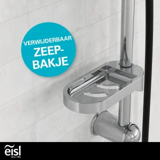 EISL DUSCHTRAUM Hoofddouche set Chroom-Zwart