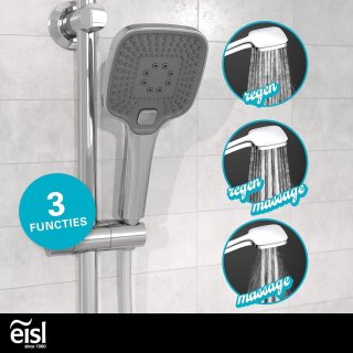 EISL EASY DELUXE doucheset 2-in-1 roestvrij staal 300x300 mm