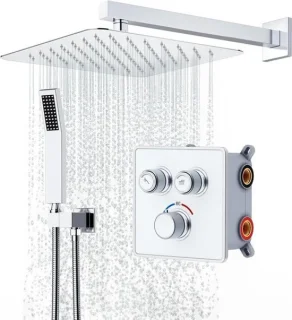 Elektrische doorstroomverwarmer met douchekopset