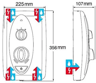 Elektrische douche 10,8 kW chroom