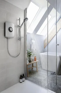 Elektrische Douche 8.5 kW Geborsteld Staal