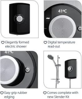 Elektrische Douche 8.5 kW Geborsteld Staal