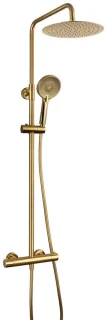 Elite Regendoucheset 250mm Geborsteld Goud