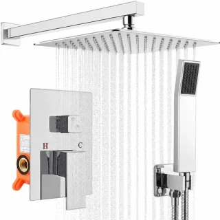 Elzusha inbouw douche systeem met regendouche en handdouche