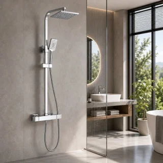 ERFU Thermostatische regendoucheset