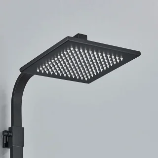 Eszenzics Luxe doucheset mat zwart vierkante regendouche 30cm
