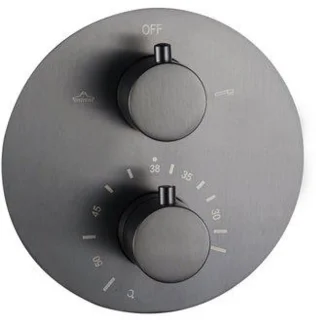 Fortifura Calvi Inbouw Regendoucheset 25cm Geborsteld Gunmetal PVD