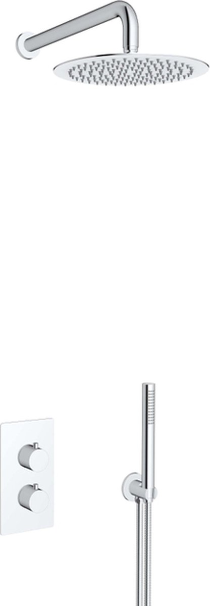 De Fortifura Calvi Inbouw Regendoucheset Chromen Thermostatisch in één oogopslag