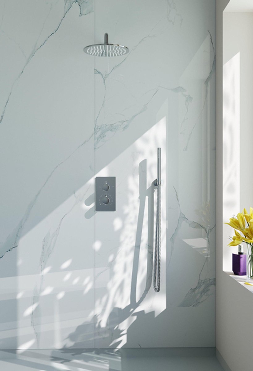 Wat vinden we goed aan de Fortifura Calvi Inbouw Regendoucheset Chromen Thermostatisch