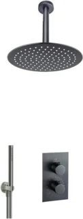 Fortifura Calvi Inbouw Regendoucheset Gunmetal PVD