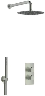 Fortifura Calvi Inbouw Regendoucheset Gunmetal PVD