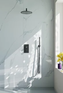 Fortifura Calvi Inbouw Regendoucheset Gunmetal PVD