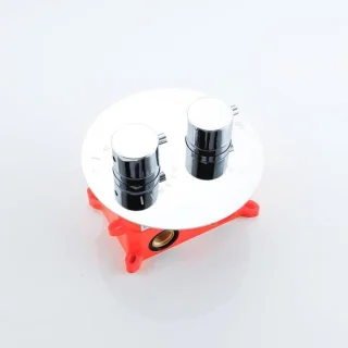 Fortifura Calvi Inbouw Regendoucheset Rond Thermostatisch Chroom