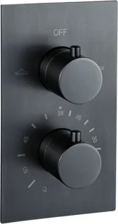 Fortifura Calvi Inbouw Regendoucheset Thermostatisch 25cm Gunmetal PVD