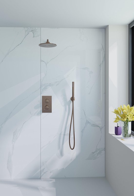 Fortifura Calvi Inbouw Regendoucheset Thermostatisch 25cm Hoofddouche Geborsteld Koper PVD review