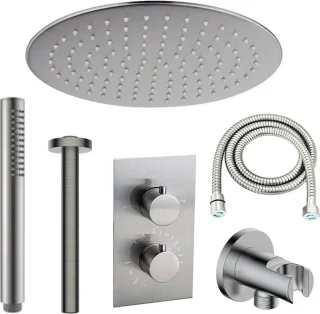 Fortifura Calvi Inbouw Regendoucheset Thermostatisch 25cm Plafondarm