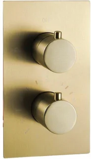 Fortifura Calvi Inbouw Regendoucheset thermostatisch 25cm Ronde Handdouche Goud