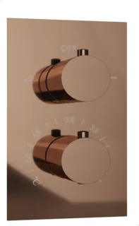Fortifura Calvi Inbouw Regendoucheset Thermostatisch 30cm Geborsteld Koper