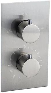 Fortifura Calvi Inbouw Regendoucheset Thermostatisch 30cm Geborsteld RVS