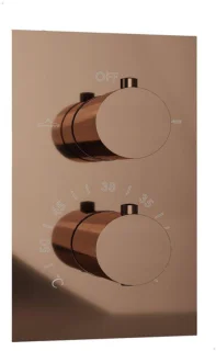 Fortifura Calvi Inbouw Regendoucheset Thermostatisch Geborsteld Koper
