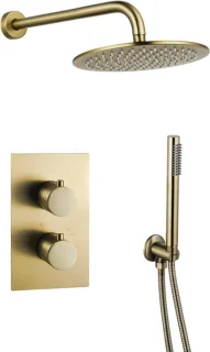 Fortifura Calvi Inbouw Regendoucheset Thermostatisch Geborsteld Messing