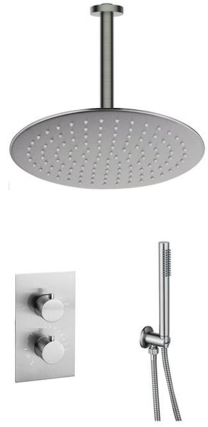 Fortifura Calvi Inbouw Regendoucheset Thermostatisch Geborsteld RVS PVD