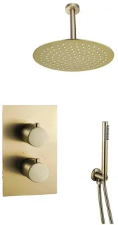 Fortifura Calvi Inbouw Regendoucheset Thermostatisch Goud