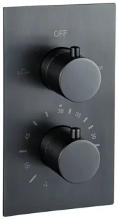 Fortifura Calvi Inbouw Regendoucheset Thermostatisch Gunmetal PVD