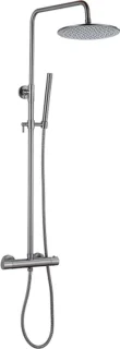 Fortifura Calvi Regendoucheset Thermostatisch 25cm Gunmetal PVD