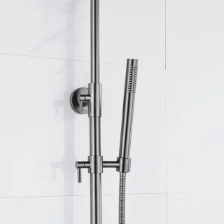 Fortifura Calvi Regendoucheset Thermostatisch 25cm Gunmetal PVD