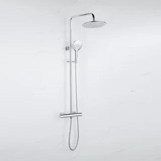 Fortifura Calvi Regendoucheset Thermostatisch 30cm Chroom