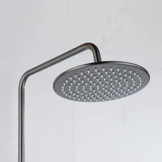 Fortifura Calvi Regendoucheset Thermostatisch 30cm Geborsteld Gunmetal PVD