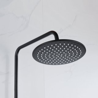 Fortifura Calvi Regendoucheset Thermostatisch 30cm Mat Zwart