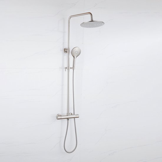 Fortifura Calvi Regendoucheset Thermostatisch 30cm RVS