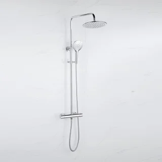 Fortifura Calvi Regendoucheset Thermostatisch Chroom