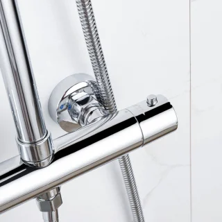 Fortifura Calvi Regendoucheset Thermostatisch Chroom