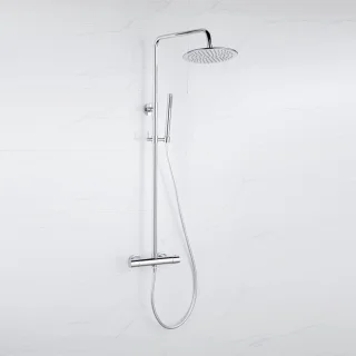 Fortifura Calvi Regendoucheset Thermostatisch Chroom