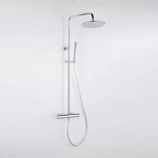 Fortifura Calvi Regendoucheset Thermostatisch Chroom