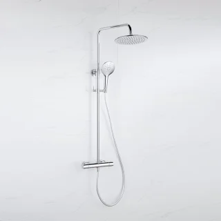 Fortifura Calvi Regendoucheset Thermostatisch Chroom