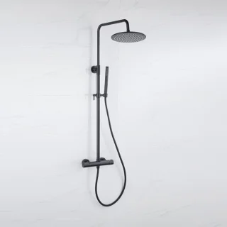 Fortifura Calvi Regendoucheset thermostatisch mat zwart