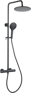 Fortifura Calvi Regendoucheset Thermostatisch Mat Zwart