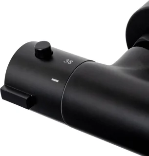 FortiFura Calvi Thermostaat Regendouche Mat Zwart Messing