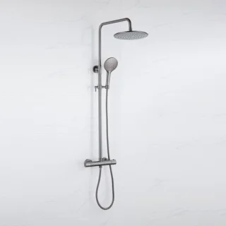 Fortifura Calvi thermostatische regendoucheset 30cm gunmetal