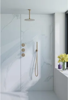 Fortifura Nebbio Regendoucheset inbouw - geborsteld messing PVD (goud)