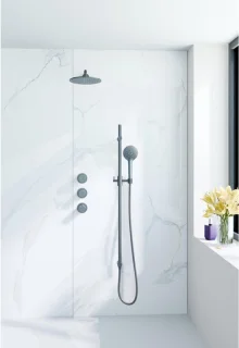 Fortifura Nebbio Regendoucheset Inbouw Gepoederd Gunmetal