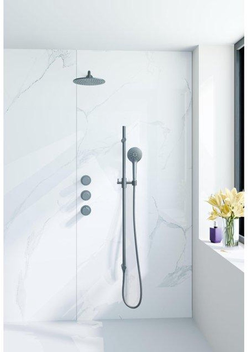 Fortifura Nebbio Regendoucheset Inbouwdeel en Glijstang Gunmetal